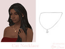 Sims 4 — Cat Necklace by Dissia — Necklace with a cat shape pendant