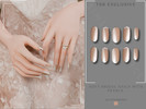 Sims 4 — Soft Bridal Nails with Pearls by Glitterberryfly — A bridal nail style with small pearls
