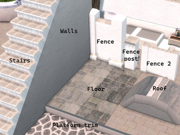 Sims 4 — Siphnos walls by Not_Ester — A set fit for your Greek island creations