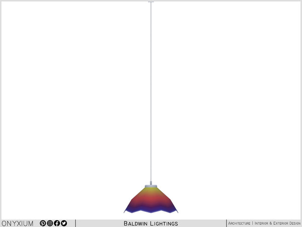 Sims 4 — Baldwin Ceiling Lamp Bowl Tall by Onyxium — Onyxium@TSR Design Workshop Lighting Collection - Belong To The 2026