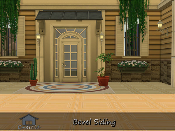 Sims 4 — Bevel Siding S1 by Emerald — Bevel siding is a classic overlapping wooden exterior wall cladding.Provides