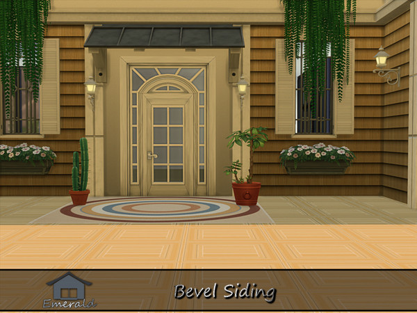Sims 4 — Bevel Siding S2 by Emerald — Bevel siding is a classic overlapping wooden exterior wall cladding.Provides