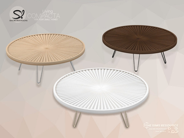 Sims 4 — Compacta Living- Coffee Table by SIMcredible! — A beautiful small living room for your sims with modern elements