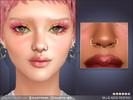 Sims 4 — Billie Nose Piercing by feyona — Billie Nose Piercing is a combination of 2 nostril and a septum ring. This set