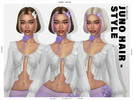 Sims 4 — Juno Bob Hairstyle by Leah_Lillith — There is optional recolor (color wheel) which can be found in the FACE