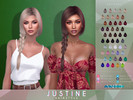 Sims 4 — Justine Hairstyle by Anto — Long side parted braid hairstyle