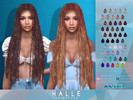 Sims 4 — Halle Hairstyle by Anto — Long hairstyle with waves and dreadlocks