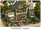 Sims 4 — Books Cafe by RayDesign9 — I build this lot in Nordhaven 20x20 lot size with 2 floors.
