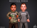 Sims 4 — HOUSTON TEXAS set - infant by ali1 — Set Includes: Houston, Texas lettering hoodie and sweatshirt. Shorts and