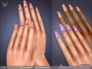 Sims 4 — Medium Almond Jelly Nails by feyona — Medium Almond Jelly Nails come with 30 nails.