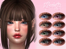 Sims 4 — Dreamy Blue Eyes by Learxfl — Eyes, 12 swatches , HQ and BGC . Standalone item with thumbnail.