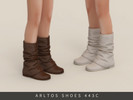 Sims 4 — Slouch Gaiter Flat Boots Child by Arltos — 11 colors.