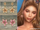 Sims 4 — Midnight Sun Earrings Set - Summer Flower Charm Earrings by christopher0672 — This is a fabulous set of plumeria