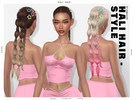 Sims 4 — Hali Bubble Braid Hairstyle by Leah_Lillith — There is optional recolor (color wheel) which can be found in the