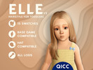 Sims 4 — Elle Hair v2 by qicc — A long, sleek, and straight hairstyle featuring a classic, clean middle part. - Maxis