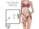 Sims 4 — Female tattoo XXII by Simmer_creator9 — Have 7 different variations. Teen - Elder Can be used on Alpha skin Only