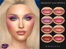 Sims 4 — Midnight Sun Lipstick by ANGISSI — PREVIEWS MADE USING HQ MOD 8 colors