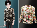 Sims 4 — Child - Rose print button shirt with neat pocket detail by Garfiel — A stylish child shirt featuring a full rose