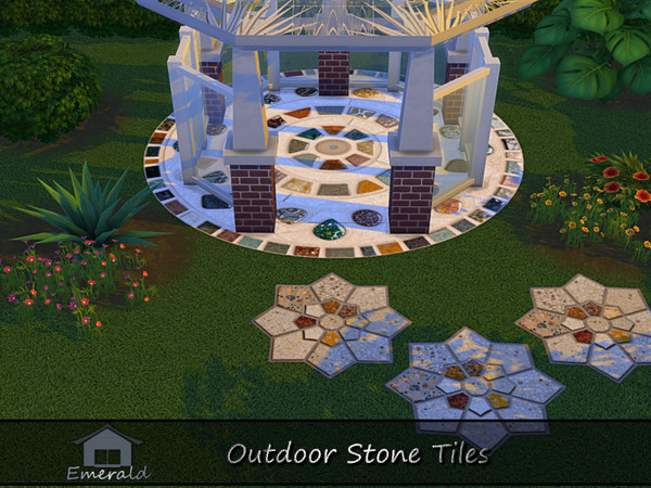 Sims 4 — Outdoor stone tiles 1 by Emerald — Natural Stones tiles can add an element of beauty to any outdoor space.