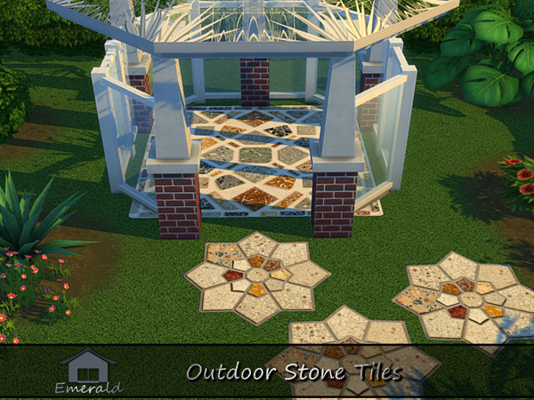 Sims 4 — Outdoor stone tiles 2 by Emerald — Natural Stones tiles can add an element of beauty to any outdoor space.