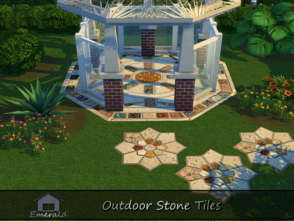 Sims 4 — Outdoor stone tiles 3 by Emerald — Natural Stones tiles can add an element of beauty to any outdoor space.