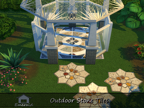 Sims 4 — Outdoor stone tiles 4 by Emerald — Natural Stones tiles can add an element of beauty to any outdoor space.