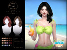 Sims 4 — S-CLUB SIDE SWEPT HALF BUN Coastal Escape by S-Club — Side swept half bun hope you like, thank you.