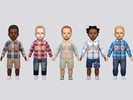 Sims 4 — Button Down Plaid Shirt Infant by McLayneSims — TSR EXCLUSIVE