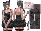 Sims 4 — Cat Paws Chest Tattoo by MaruChanBe2 — Cat themed tattoos for your cuties.