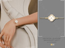 Sims 4 — Patreon - Crystal Clover Bracelet Left by Glitterberryfly — A crystal clover bracelet set in gold or silver