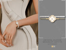 Sims 4 — Patreon - Crystal Clover bracelet left v2 by Glitterberryfly — A gold or silver and diamond crystal clover