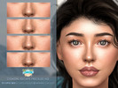 Sims 4 — Coastal Escape Freckles HQ by Caroll912 — A 4-swatch larger sun-kissed nose and cheek freckles in different