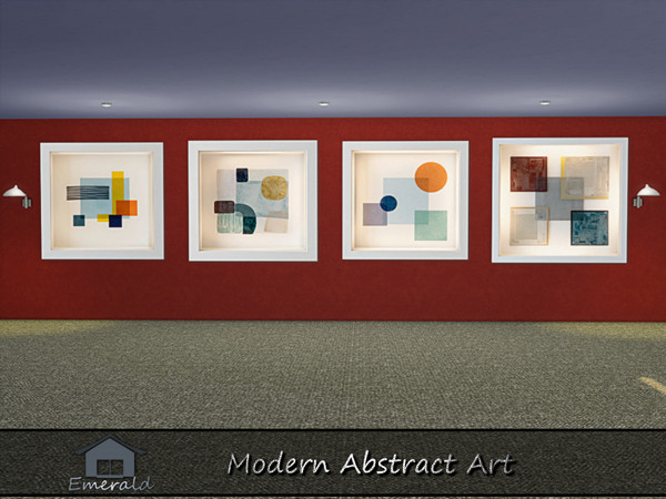 Sims 4 — modern abstract art3 by Emerald — modern abstract art instead of telling a literal stor y,it expresses emotions