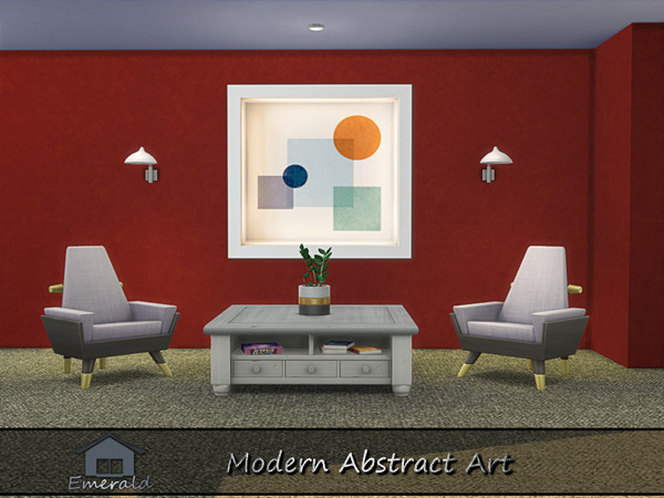 Sims 4 — modern abstract art 1 by Emerald — modern abstract art instead of telling a literal stor y,it expresses emotions