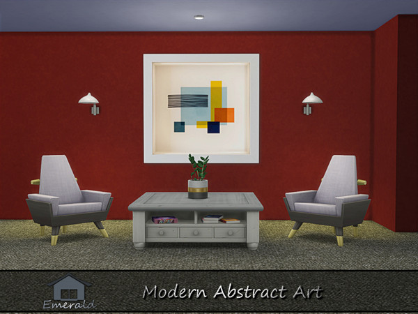 Sims 4 — modern abstract art3 by Emerald — modern abstract art instead of telling a literal stor y,it expresses emotions