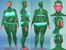 Sims 4 — Watermelon skin by Lala_Sara — Skin that makes your sim look like a Watermelon.