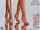 Sims 4 — Minimalist Modern Suede Heeled Sandals by LVNDRCC — Sleek Heeled sandals with soft suede finish, with a