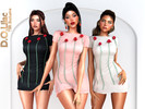 Sims 4 — Floral Appliqued Mini Dress by DOLilac — Custom thumbnail