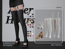 Sims 4 — Sammy high pumps mary janes with 3 types of rombus socks by MissValentine142 — 20 Shades (Shoes)