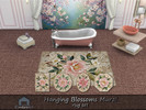 Sims 4 — Hanging Blossoms Mural rug set by Emerald — Hanging blossoms will instantly add dimension and color whether you