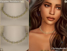 Sims 4 — Paradox Necklace Set - Chunky Link Chain Necklaces by christopher0672 — This is a chic set of U-link chain