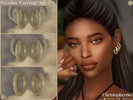 Sims 4 — Paradox Earrings Set - Triple Stacked Hoop Earrings by christopher0672 — This is a chic and stunning set of hoop