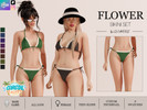 Sims 4 — FLOWER BIKINI BOTTOM by linavees — New Mesh