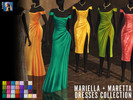 Sims 4 — Mariella-Maretta Dresses Collection by rustys_cc — Masterpiece! Silky Velvet & Sequin Dress Collection!