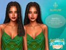 Sims 4 — Nayeli summer locs hair set by Aurum — Including 4 styles