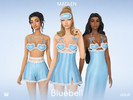 Sims 4 — Bluebell Set by Madlen — This cute sleepwear set has a fun retro vibe, with frilly details, heart-shaped tops,