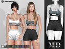 Sims 4 — women's two-piece sporty set by Mydarling20 — Outfit Information Age Groups: Teens, Young Adults, Adults, Elders