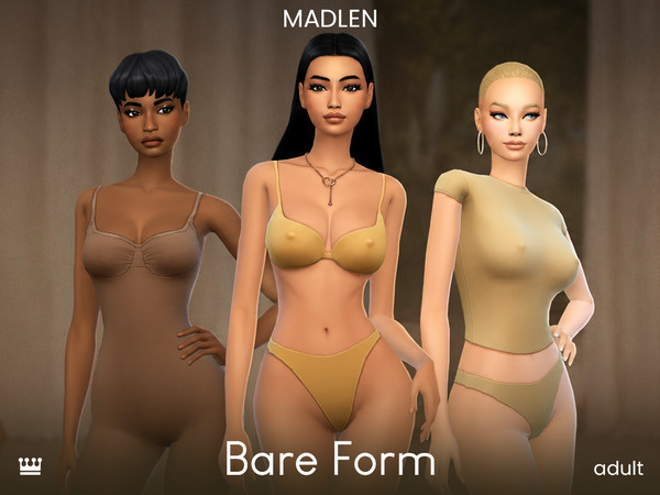 Sims 4 — [Madlen] BareForm Mid Bodysuit by Madlen — Finally here! I was inspired by Skims and wanted to recreate some of