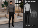 Sims 4 — Casual - Set by Beto_ae0 — Formal, casual, and elegant attire. The top's file contains both versions (muscle