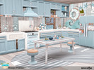 Sims 4 — Ocean Flavor by Nessca — Ocean Flavor is a charming coastal kitchen that lets your Sims relive the magic of a